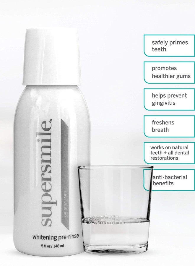 Supersmile Whitening Pre-Rinse, Clinically Formulated Pre-Brush Dental Mouthwash, Original Mint, 5 Fl Oz - Image 2